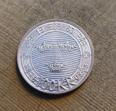 Ruotsin 100 kr hopea raha