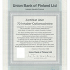 OKK obligatio SYP Union Bank of Finland optiotodistus Saksa - pikkukuva 2