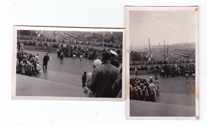 2 VANHAA Valokuvaa Helsinki Olympia 1952 Soihtuviesti 6x9 cm