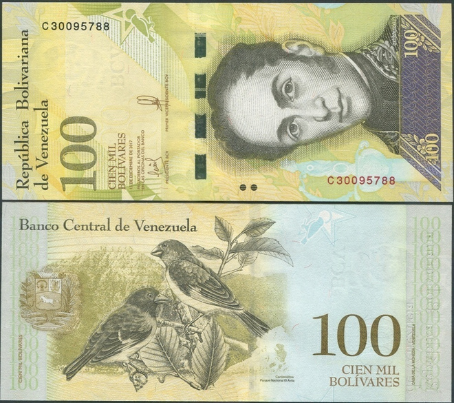 Venezuela 100000 Bolivares 2017 (P-100b) UNC