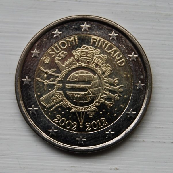 2 euro 2012 Eurosetelit ja -kolikot 10v Suomi