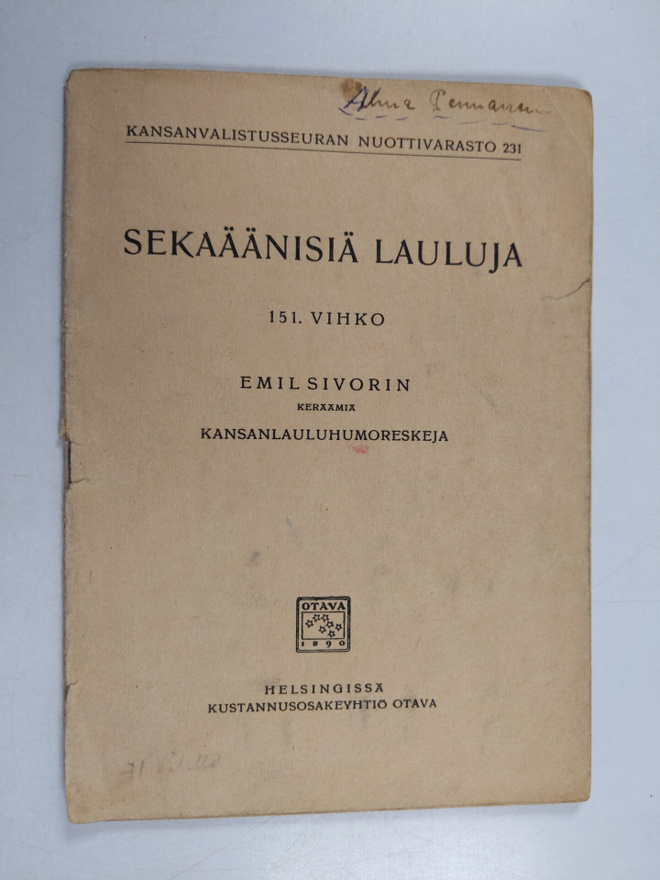 Emil Sivori : Sekaäänisiä lauluja 151. vihko