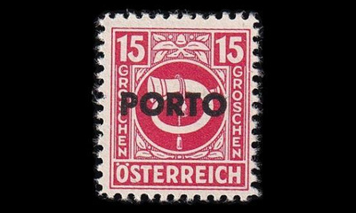 Itävalta P_195 ** Porto 15 g (1946)