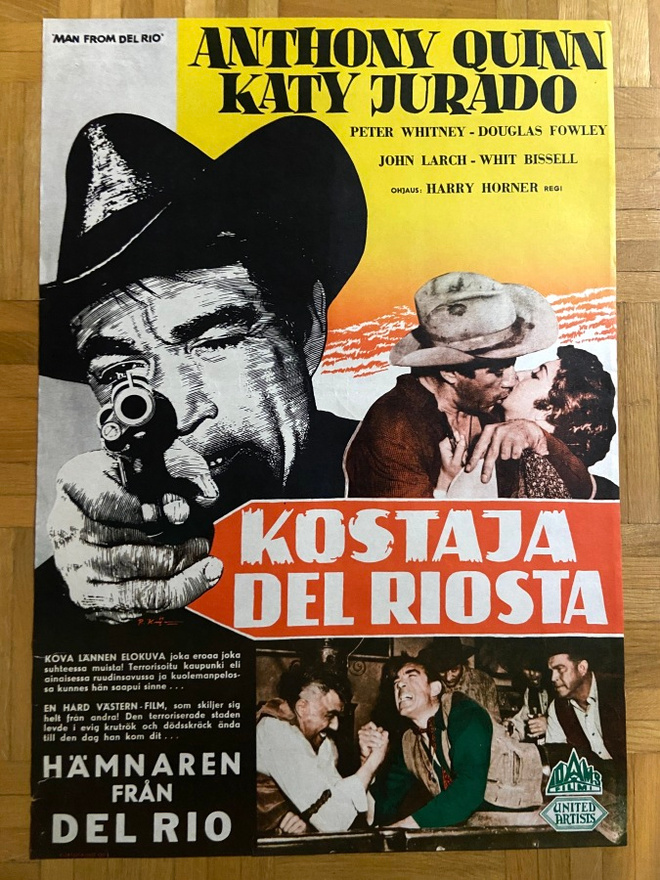 Vanha elokuvajuliste: Kostaja Del Riosta
