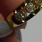 Upea kullansävyinen kivellinen sormus, koko 18,2mm - pikkukuva 4