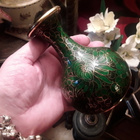 Cloisonne vihreä vaasi / uurna - pikkukuva 2