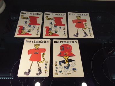 Marimekko kortti x 5