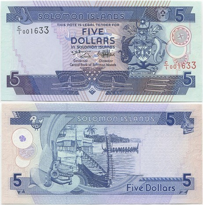Salomonsaaret Solomon Islands 5 Dollars v.1997 (P-19) UNC