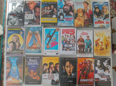 18 kpl vhs-kasetteja
