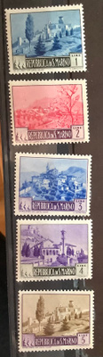 San Marino tasavalta rakennukset linnat Postimerkit