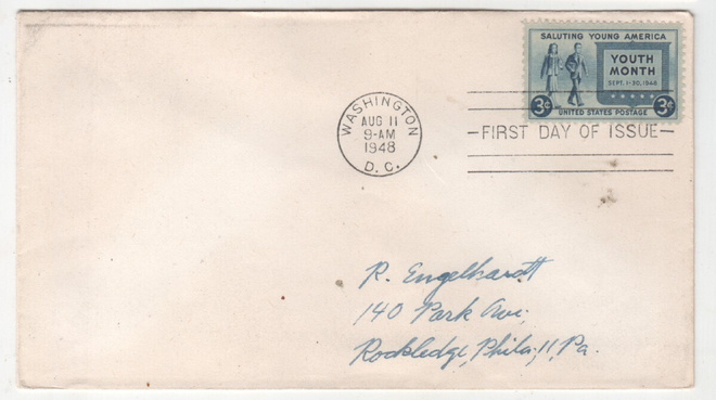 USA FDC  1948 Salute to youth