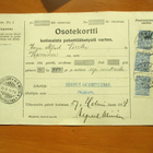 1914 Nokia Suomen Gummitehdas pakettikortti - pikkukuva 1