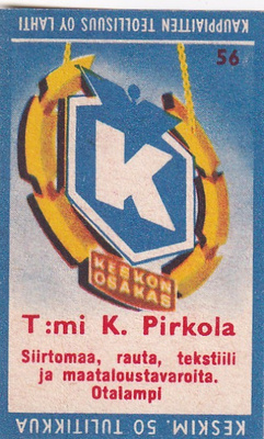 Otalampi, T:mi K. Pirkola . Kesko 56 , 1/12