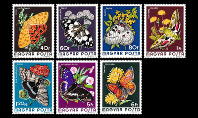 Unkari 2994-3000 ** Perhosia (1974)