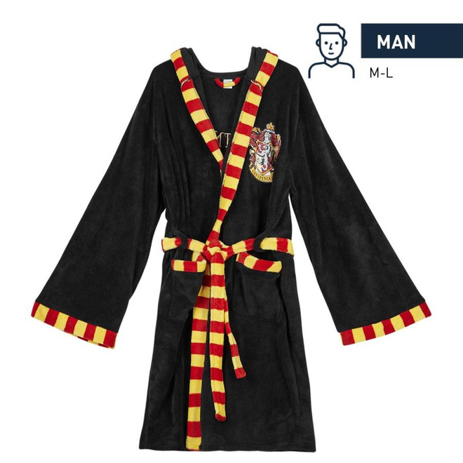 HARRY POTTER GRYFFINDOR CORAL FLEECE MEN BATHROBE	(205) M