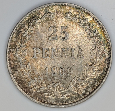25 Penniä 1909