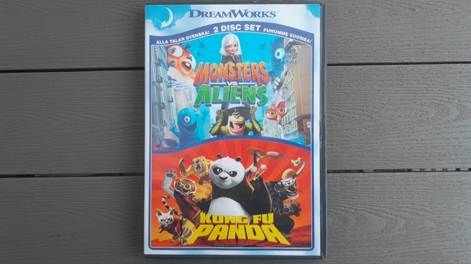 DVD: Monsters vs Aliens + Kung Fu Panda 2x DVD (DreamWorks)