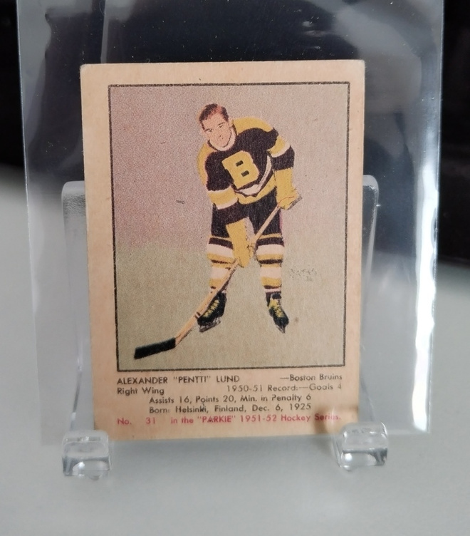 1951-52 Parkhurst Pentti Lund RC #31