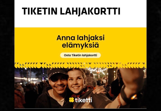 Tiketin lahjakortti