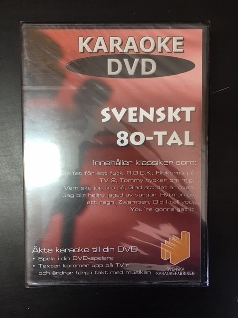 Svenska Karaokefabriken - Svenskt 80-tal DVD (UUSI)