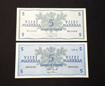 5 Markkaa 1963 Kunto 6-7