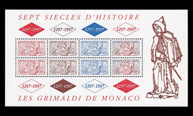 Monaco 2337-9BL72 ** Grimaldin dynastia 700v (1997)