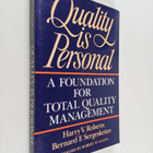 Harry V. Roberts : Quality is personal : a foundation for... - pikkukuva 1