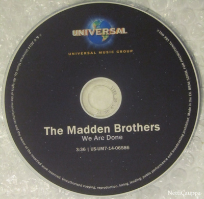 The Madden Brothers • We Are Done PROMO CDr-Single