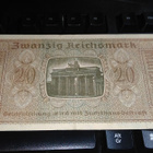 Germany Saksa 20 Mark 1940-45 P139 VF - pikkukuva 2