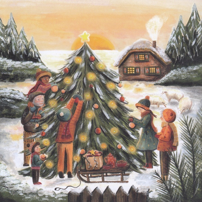 Esther Bennink: Joulukuusi (neliökortti)