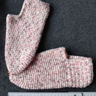 Alina´s Handmade virkatut tossut moniväri valkoinen vaaleapu - pikkukuva 2