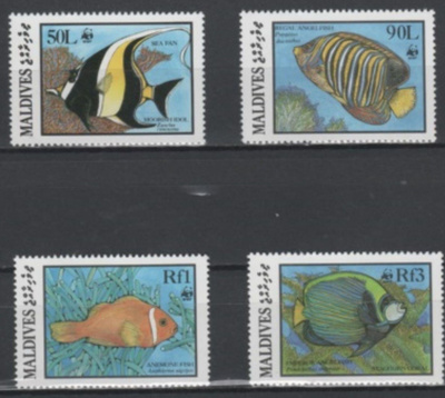 (S0583) MALDIVES, 1986 (WWF. Fish of the Maldives). MNH**