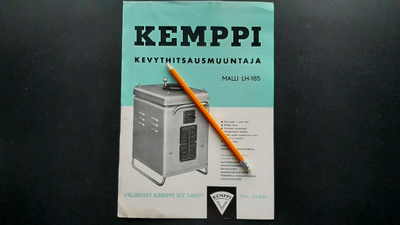 Kemppi LH-185 kevythitsausmuuntaja esite 60-luku