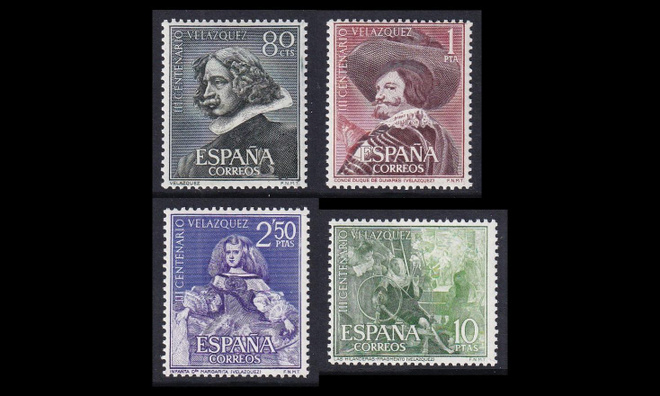 Espanja 1235-8 ** Taidemaalari Velázquez (1961)