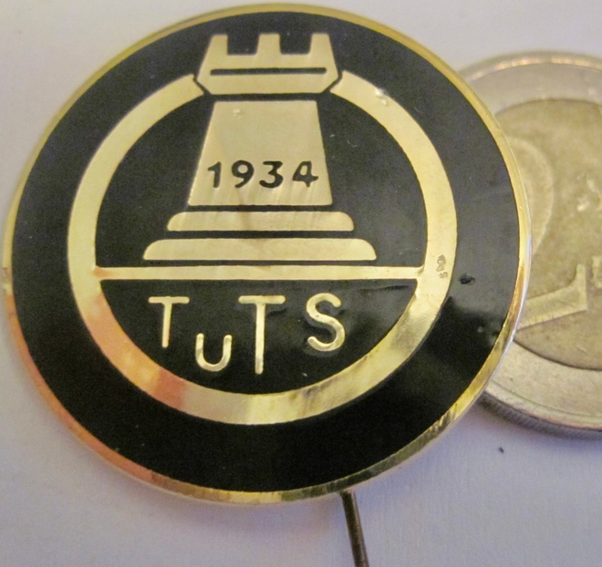 VANHA Merkki TuTS 1934 Shakkikerho Turku