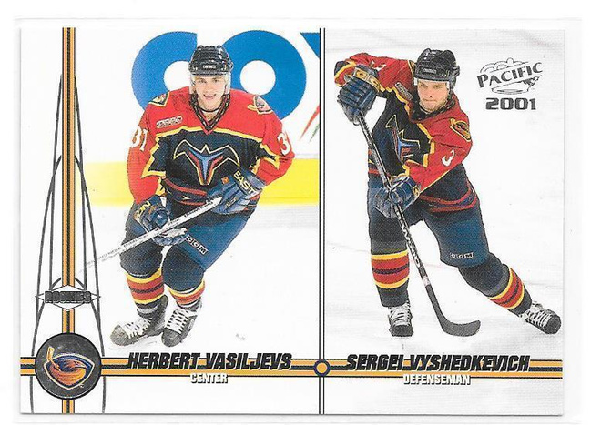 00-01 Pacific #28 Vyshedkevich & Herberts Vasiljevs RC
