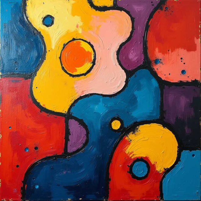 Uusi Abstrakti alumiinitaulu 40 cm x 40 cm