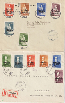 1942 Itä-Karjala lisäp Marskin ja Rytin merkit kirjeissä