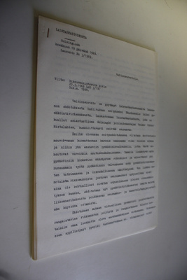 Laintarkastuskunnan lausunto valtinoneuvostolle n:o 3/196...