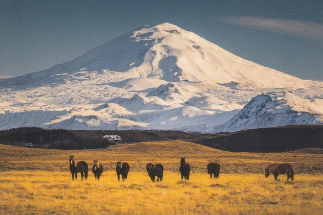 Hekla tulivuori, Islanti (postikortti)