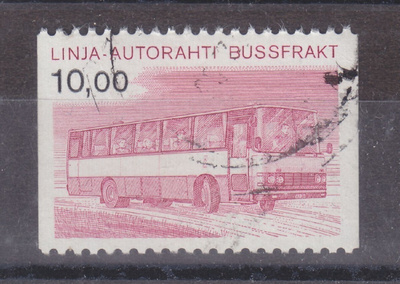 1981 autopaketti 10 mk leimattuna.
