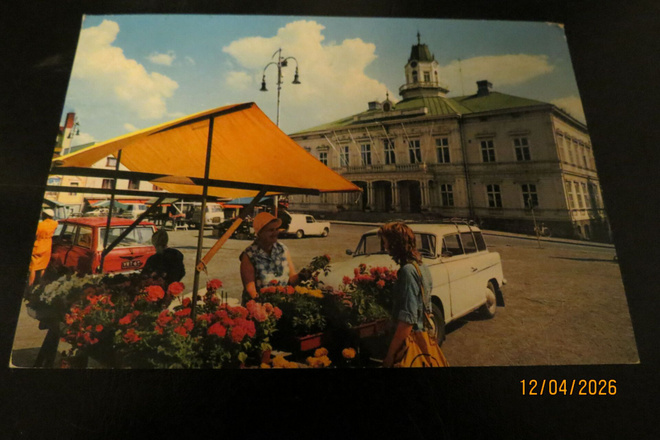 PIETARSAARI TORI JA RAATIHUONE 1977 KULKENUT KORTTI