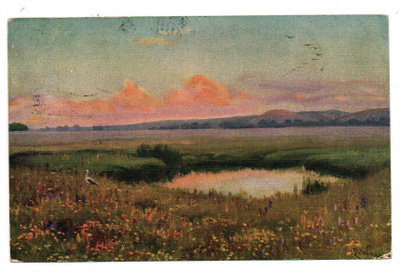 Vanha kortti, Eugeniusz Wrzeszcz, maisema, vuodelta 1911