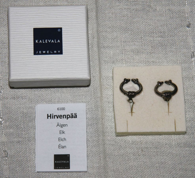 Kalevala Koru Hirvenpää korvakorut hopea