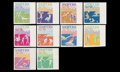 Albania 870-9 ** Kesäolympialaiset Tokio (1964)
