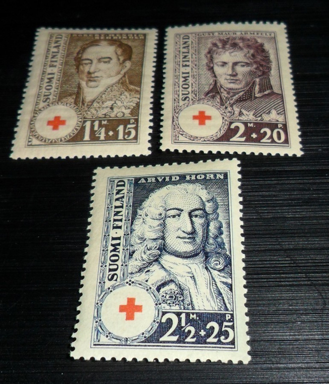 LAPE 194 ** 195 ** 196 **PUNAINEN RISTI 1936 KOKO SARJA