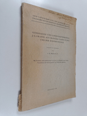 A. K. Merisuo : Itinearien und landschaftsprofile J.G. Gr...