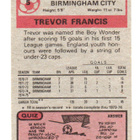 Purkkakuva Jalkapallo n:o 5 TREVOR FRANCIS. Birmingham. - pikkukuva 2
