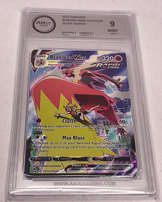 Pokemon-kortti Blaziken VMAX Rapid Strike 320HP (AA-Grading