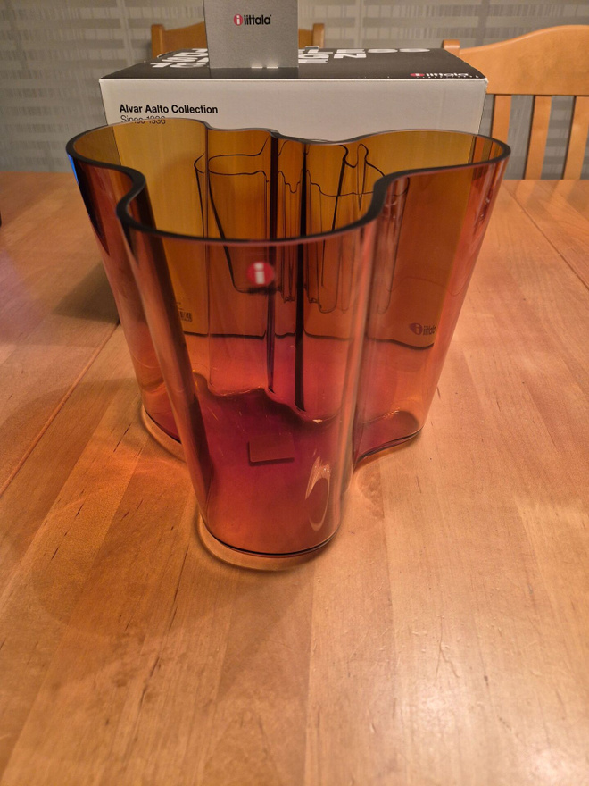 Iittala. Alvar Aalto maljakko 160 mm Kupari